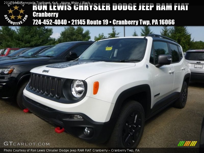 Alpine White / Black 2017 Jeep Renegade Trailhawk 4x4