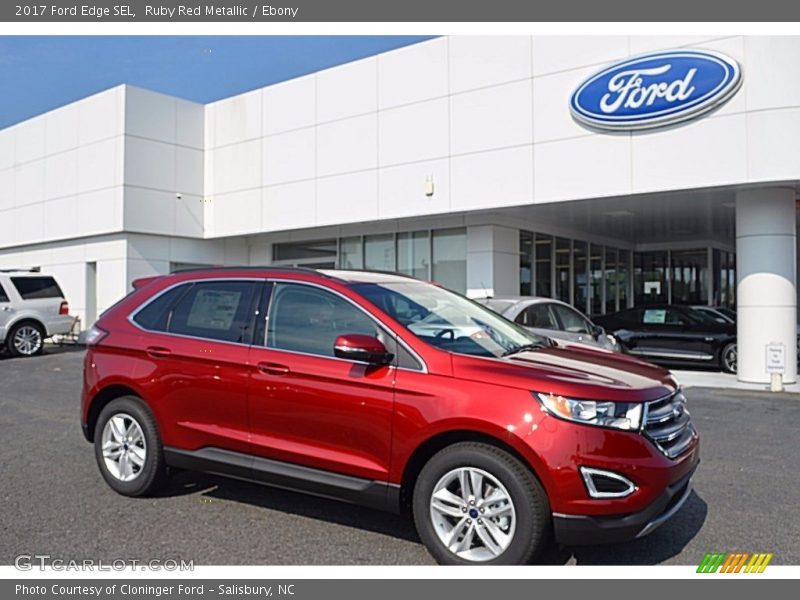 Ruby Red Metallic / Ebony 2017 Ford Edge SEL