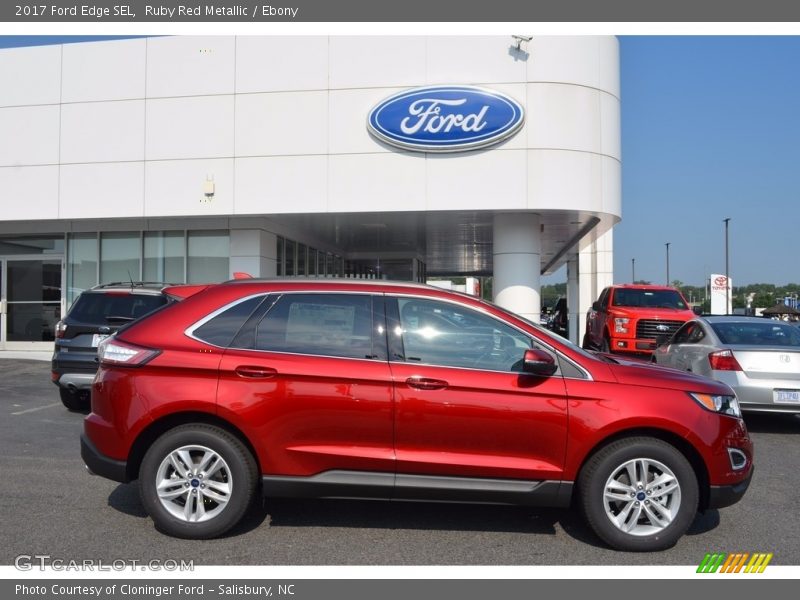 Ruby Red Metallic / Ebony 2017 Ford Edge SEL