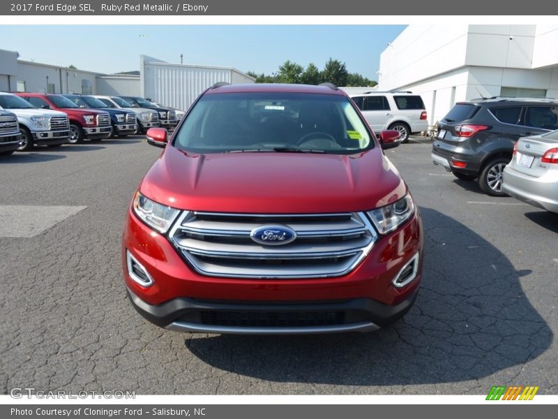 Ruby Red Metallic / Ebony 2017 Ford Edge SEL