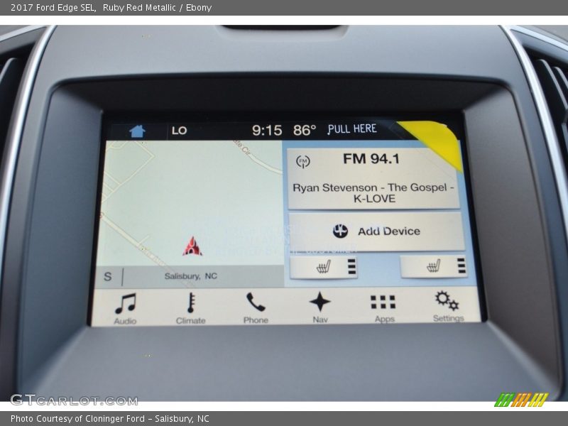 Ruby Red Metallic / Ebony 2017 Ford Edge SEL