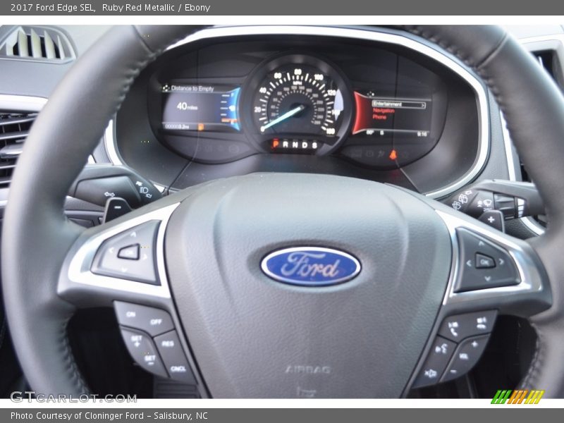 Ruby Red Metallic / Ebony 2017 Ford Edge SEL