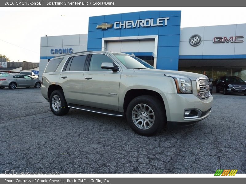 Sparkling Silver Metallic / Cocoa/Dune 2016 GMC Yukon SLT