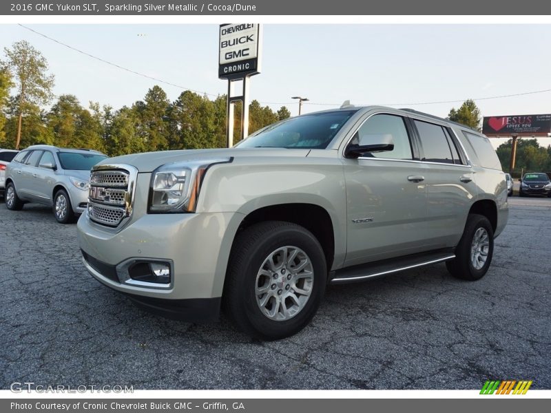 Sparkling Silver Metallic / Cocoa/Dune 2016 GMC Yukon SLT
