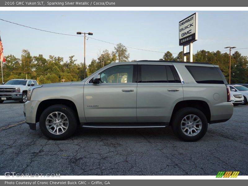 Sparkling Silver Metallic / Cocoa/Dune 2016 GMC Yukon SLT