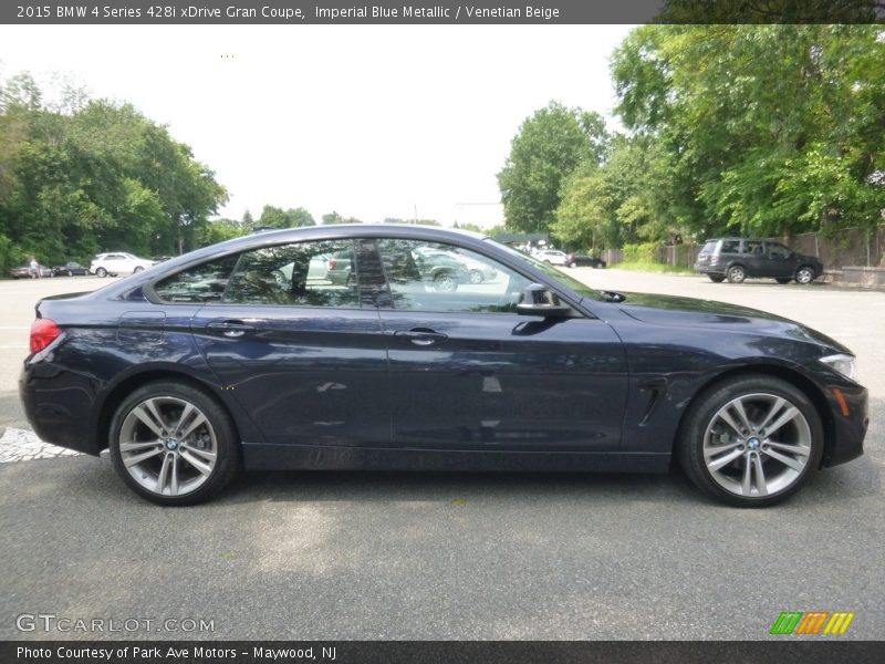 Imperial Blue Metallic / Venetian Beige 2015 BMW 4 Series 428i xDrive Gran Coupe