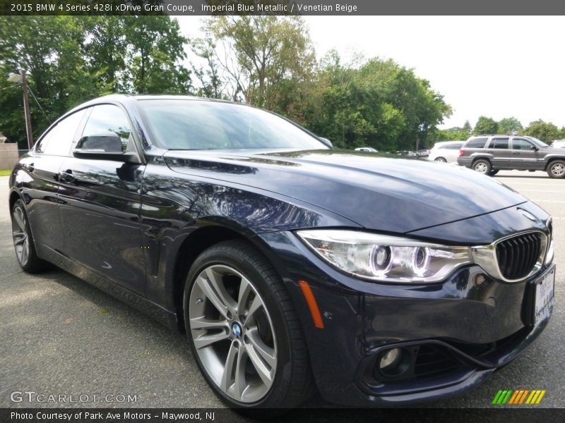 Imperial Blue Metallic / Venetian Beige 2015 BMW 4 Series 428i xDrive Gran Coupe