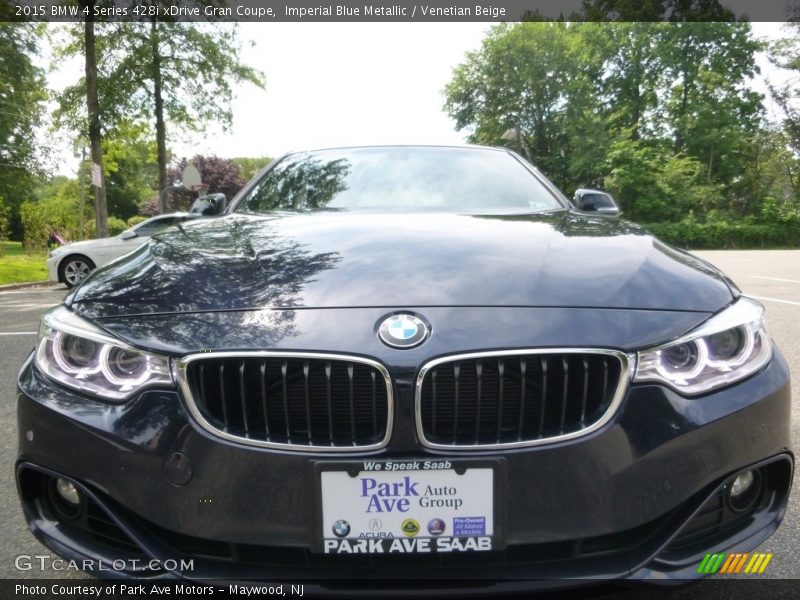 Imperial Blue Metallic / Venetian Beige 2015 BMW 4 Series 428i xDrive Gran Coupe