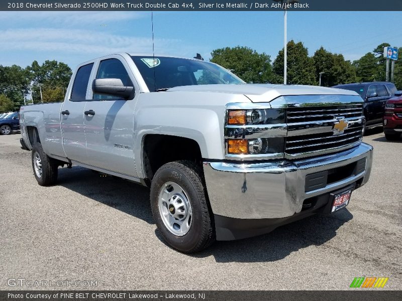Silver Ice Metallic / Dark Ash/Jet Black 2018 Chevrolet Silverado 2500HD Work Truck Double Cab 4x4