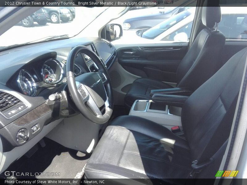 Bright Silver Metallic / Black/Light Graystone 2012 Chrysler Town & Country Touring