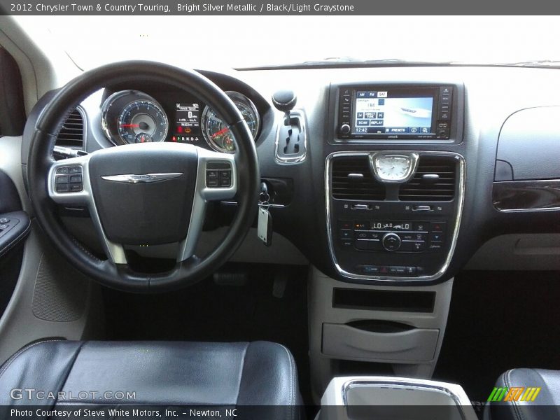 Bright Silver Metallic / Black/Light Graystone 2012 Chrysler Town & Country Touring