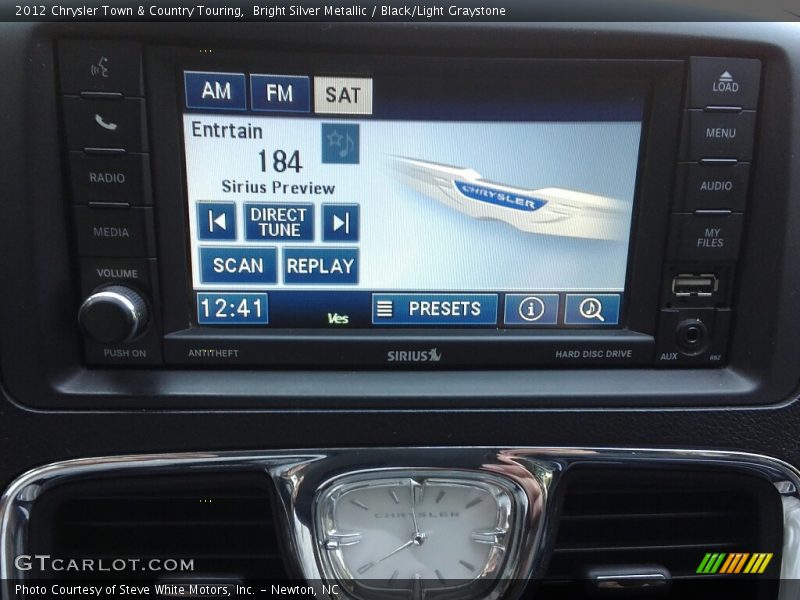 Bright Silver Metallic / Black/Light Graystone 2012 Chrysler Town & Country Touring