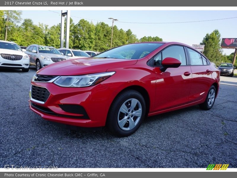 Red Hot / Jet Black 2017 Chevrolet Cruze LS