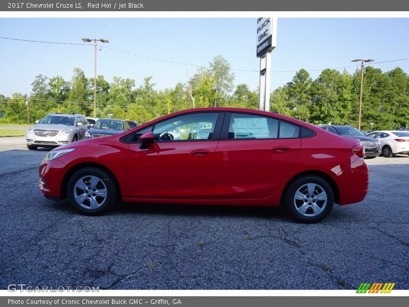 Red Hot / Jet Black 2017 Chevrolet Cruze LS