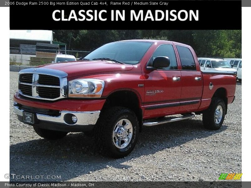 Flame Red / Medium Slate Gray 2006 Dodge Ram 2500 Big Horn Edition Quad Cab 4x4