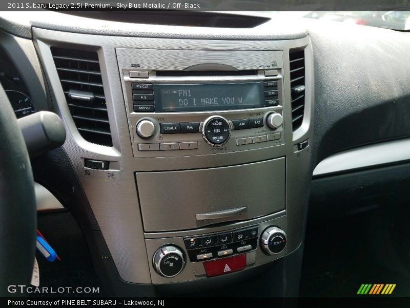 Sky Blue Metallic / Off-Black 2011 Subaru Legacy 2.5i Premium