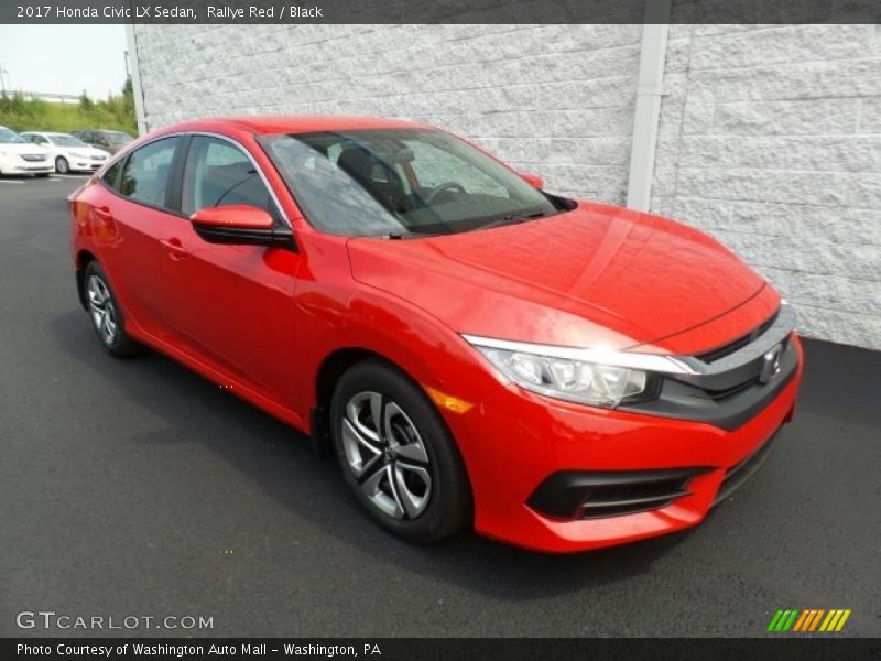 Rallye Red / Black 2017 Honda Civic LX Sedan