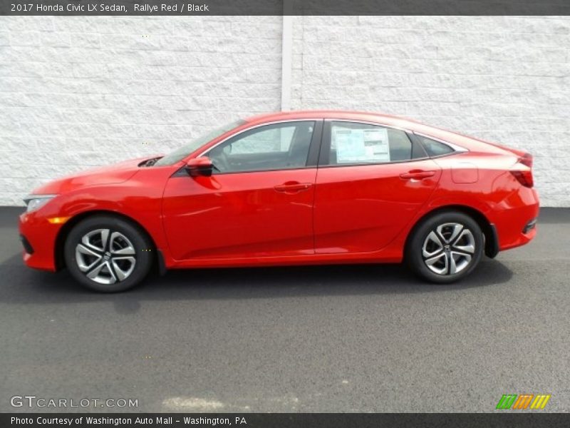Rallye Red / Black 2017 Honda Civic LX Sedan