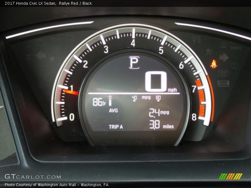 Rallye Red / Black 2017 Honda Civic LX Sedan