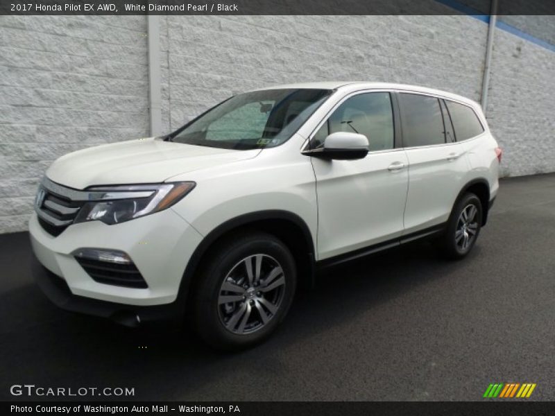 White Diamond Pearl / Black 2017 Honda Pilot EX AWD