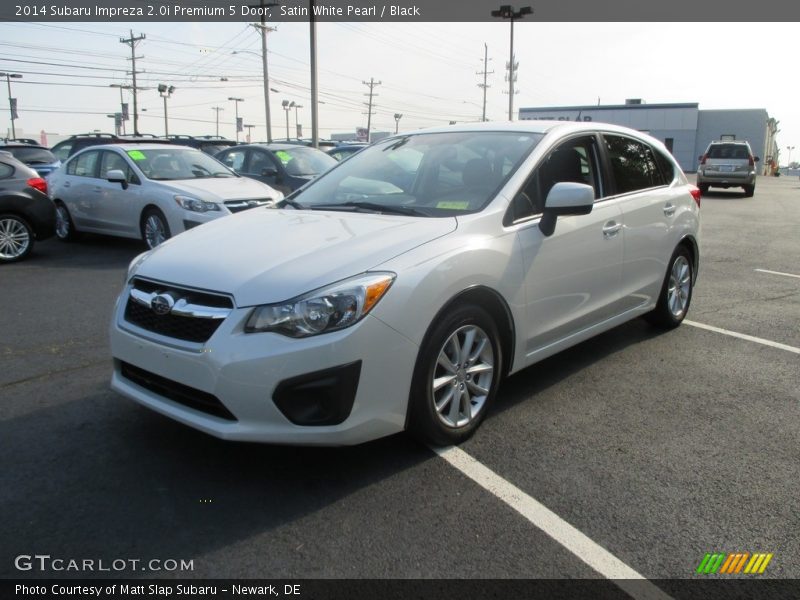 Satin White Pearl / Black 2014 Subaru Impreza 2.0i Premium 5 Door