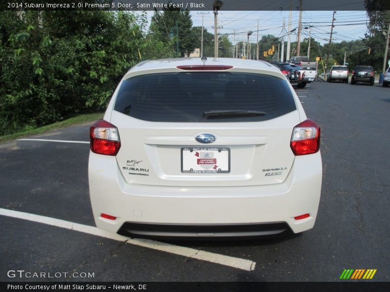 Satin White Pearl / Black 2014 Subaru Impreza 2.0i Premium 5 Door