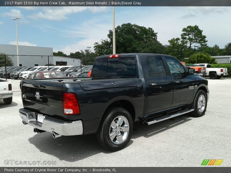 Maximum Steel Metallic / Black/Diesel Gray 2017 Ram 1500 Big Horn Crew Cab