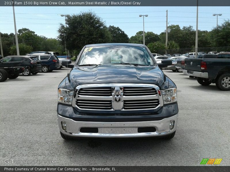 Maximum Steel Metallic / Black/Diesel Gray 2017 Ram 1500 Big Horn Crew Cab