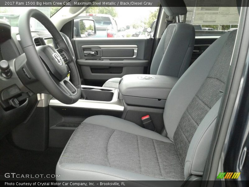 Maximum Steel Metallic / Black/Diesel Gray 2017 Ram 1500 Big Horn Crew Cab