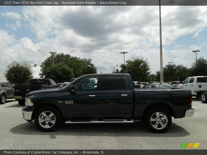 Maximum Steel Metallic / Black/Diesel Gray 2017 Ram 1500 Big Horn Crew Cab