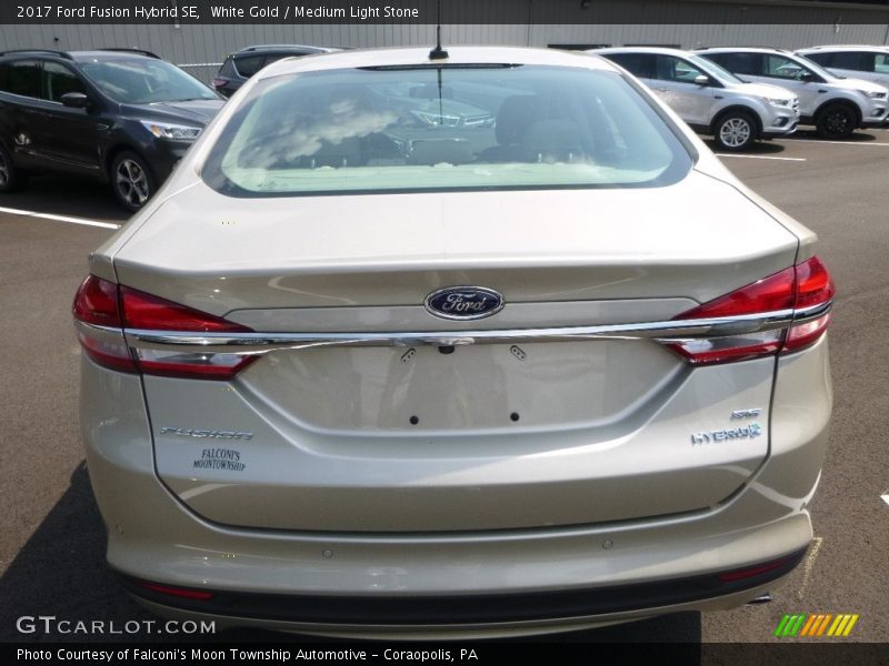White Gold / Medium Light Stone 2017 Ford Fusion Hybrid SE