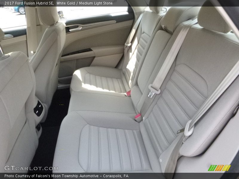 White Gold / Medium Light Stone 2017 Ford Fusion Hybrid SE