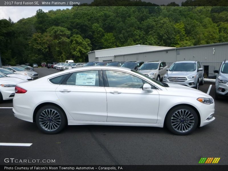 White Platinum / Ebony 2017 Ford Fusion SE