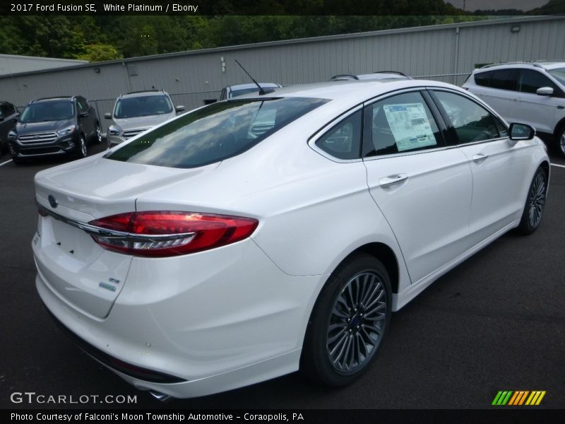 White Platinum / Ebony 2017 Ford Fusion SE