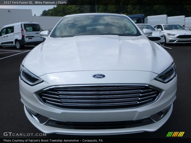 White Platinum / Ebony 2017 Ford Fusion SE