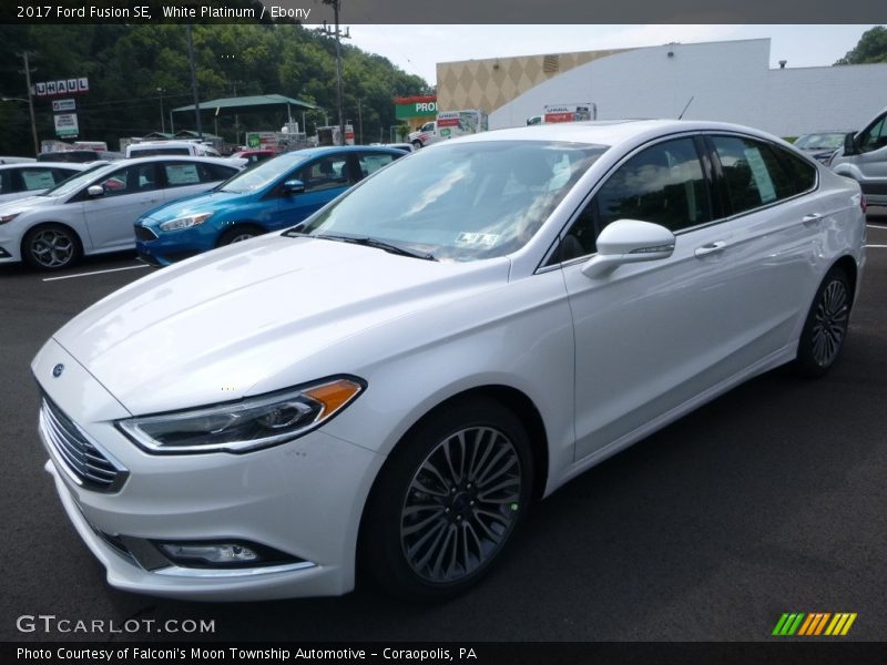 White Platinum / Ebony 2017 Ford Fusion SE