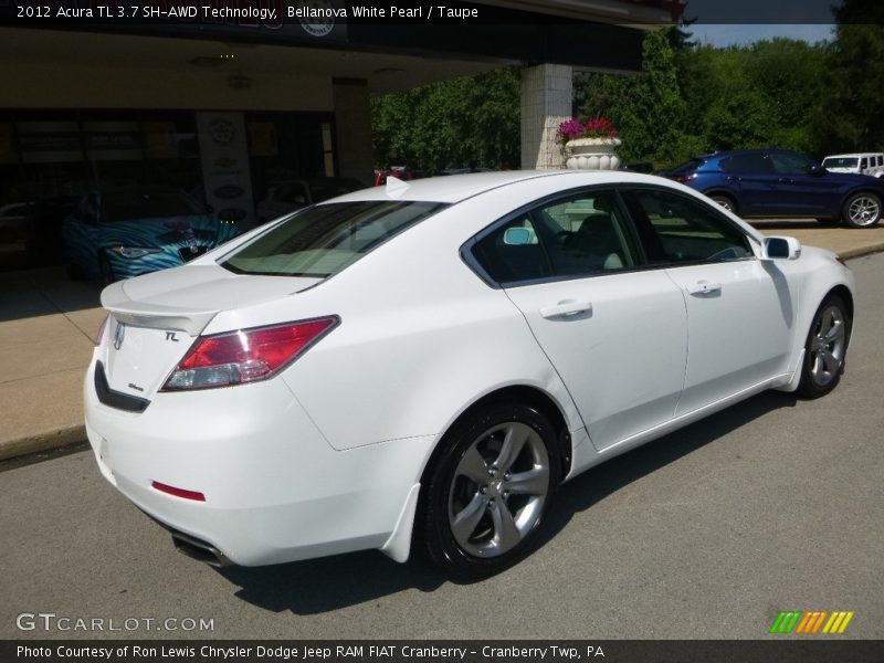 Bellanova White Pearl / Taupe 2012 Acura TL 3.7 SH-AWD Technology
