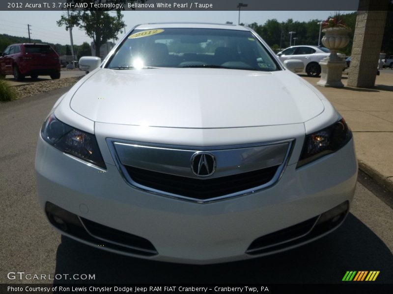 Bellanova White Pearl / Taupe 2012 Acura TL 3.7 SH-AWD Technology