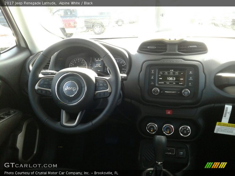 Alpine White / Black 2017 Jeep Renegade Latitude