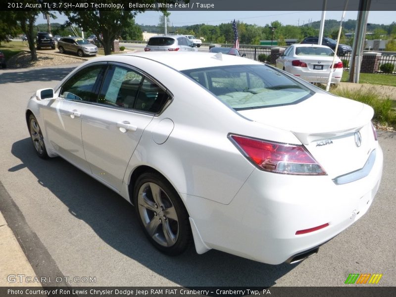 Bellanova White Pearl / Taupe 2012 Acura TL 3.7 SH-AWD Technology