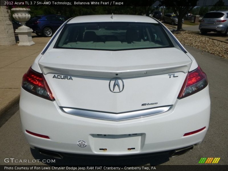 Bellanova White Pearl / Taupe 2012 Acura TL 3.7 SH-AWD Technology