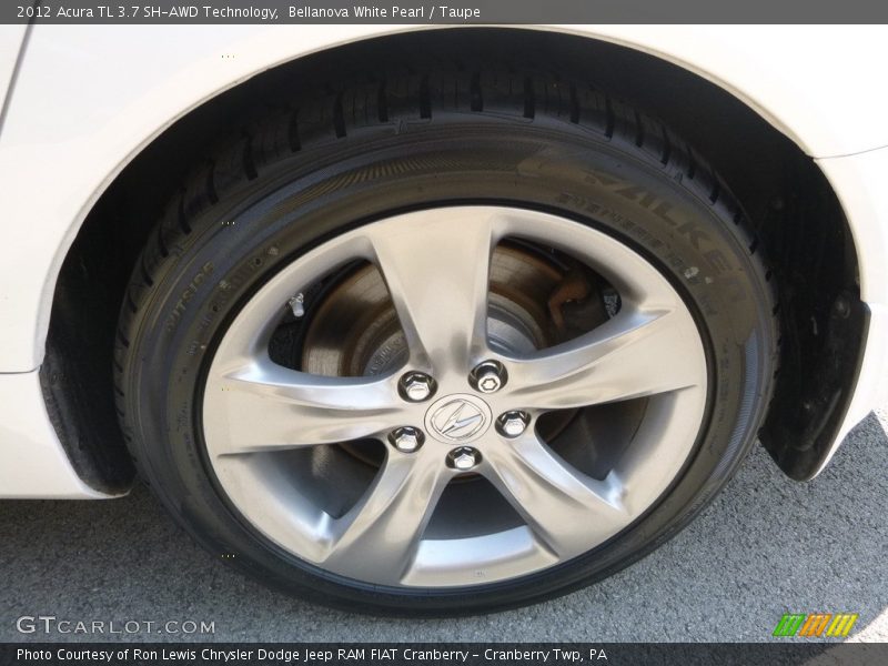 Bellanova White Pearl / Taupe 2012 Acura TL 3.7 SH-AWD Technology