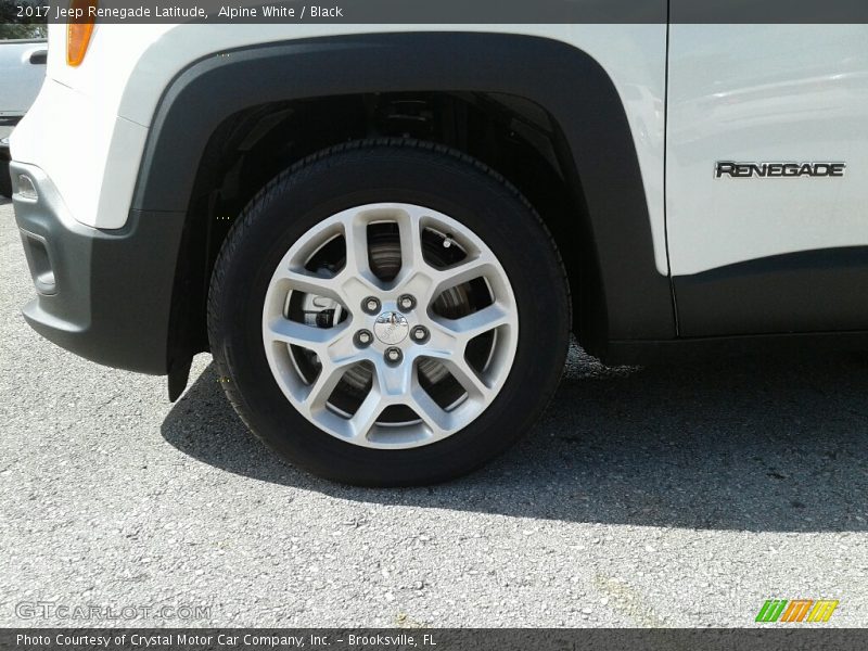 Alpine White / Black 2017 Jeep Renegade Latitude
