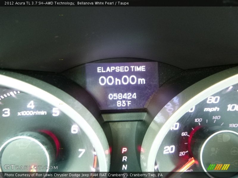 Bellanova White Pearl / Taupe 2012 Acura TL 3.7 SH-AWD Technology