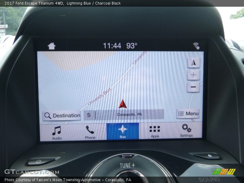 Lightning Blue / Charcoal Black 2017 Ford Escape Titanium 4WD