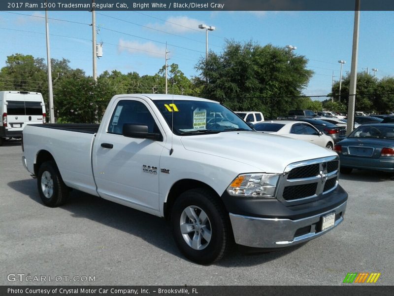Bright White / Black/Diesel Gray 2017 Ram 1500 Tradesman Regular Cab