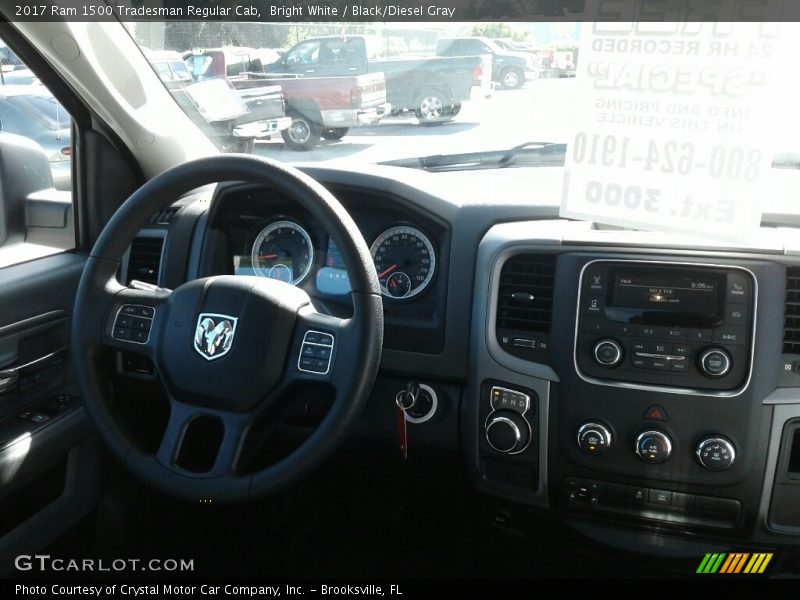 Bright White / Black/Diesel Gray 2017 Ram 1500 Tradesman Regular Cab