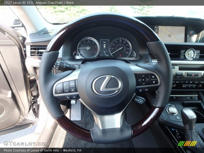 Nebula Gray Pearl / Black 2017 Lexus ES 350