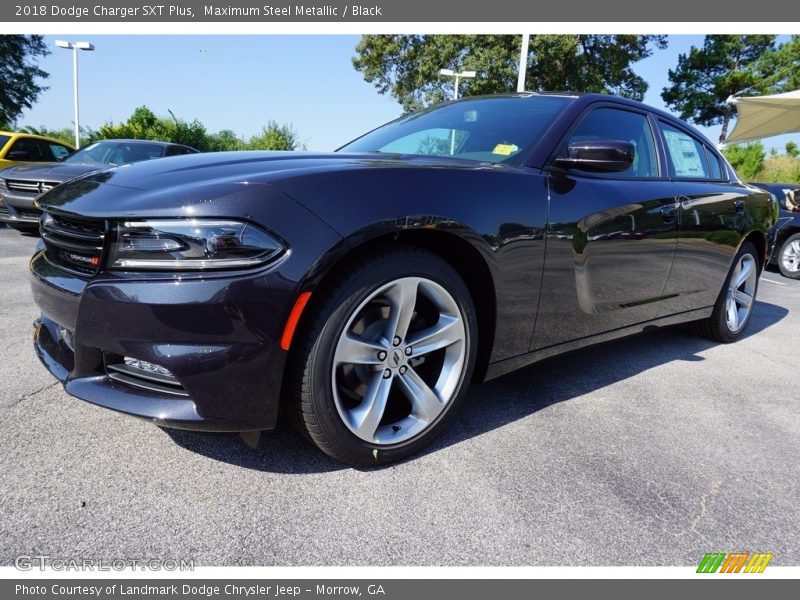 Maximum Steel Metallic / Black 2018 Dodge Charger SXT Plus