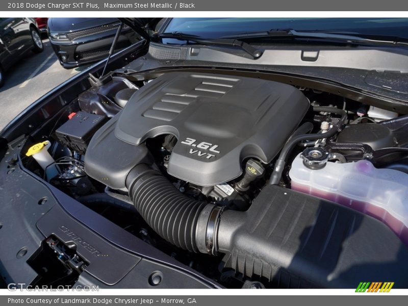 Maximum Steel Metallic / Black 2018 Dodge Charger SXT Plus